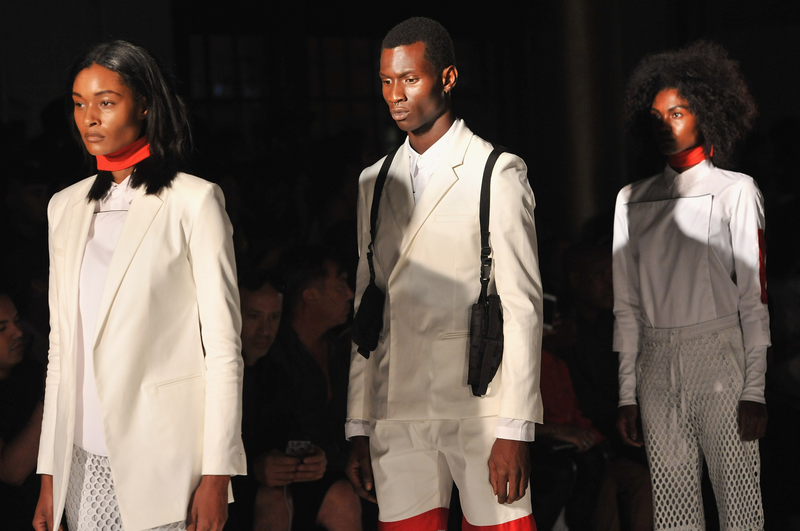 In formation: Models walk down the runway in Pyer Moss, New York, September 2015Fernando Leon/Getty Images for Pyer Moss
